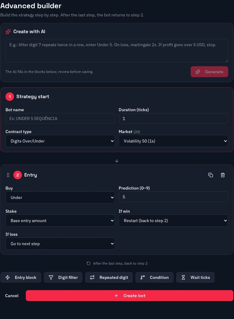 Actual Kayrabot builder with AI and strategy blocks